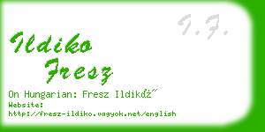 ildiko fresz business card